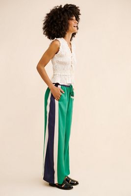 FARM Rio Wide-Leg Twill Trackpants