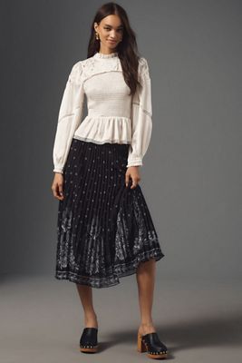 Farm Rio x Anthropologie Square-Neck Midi Dress