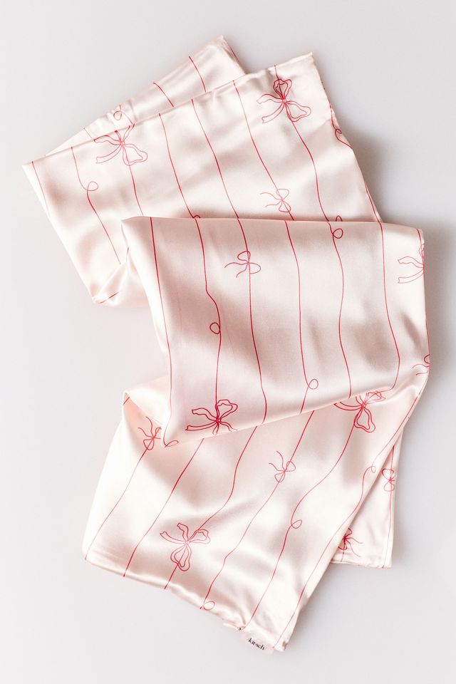 KITSCH Striped Bows Satin King Pillowcase #1