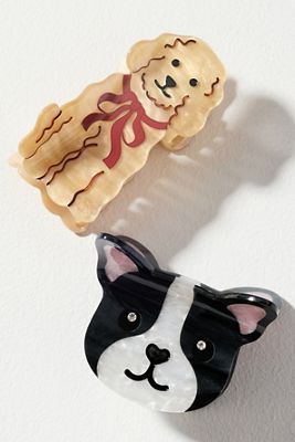 Frasier Sterling Ski Hair Claws, Set of 2