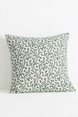 Irena Cotton Linen Blend Printed Floral Pillow