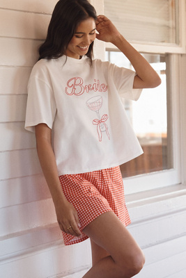 The Frolic I Do Cotton Pajama Set In White