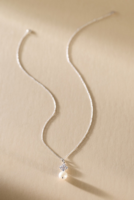 Nadri Blair Pearl Pendant Necklace In Silver