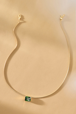 Nadri Feliz Emerald Pendant Necklace In Green