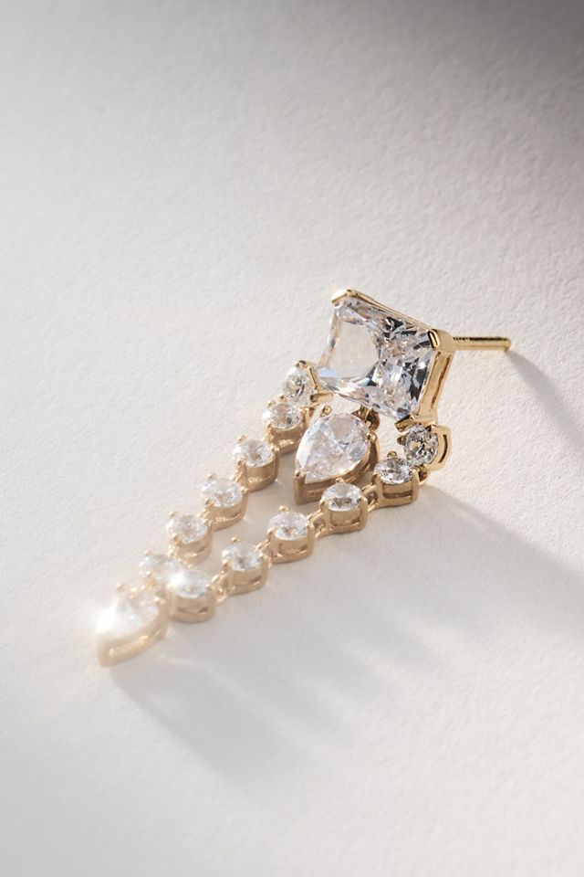 NADRI Stunner Swag Crystal Drop Earrings #1