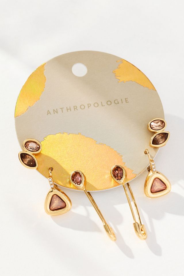 Assorted Crystal Earrings, Set of 3 #1