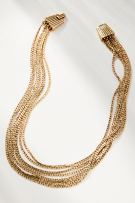 By Anthropologie Layered Cascade Necklace In Gold