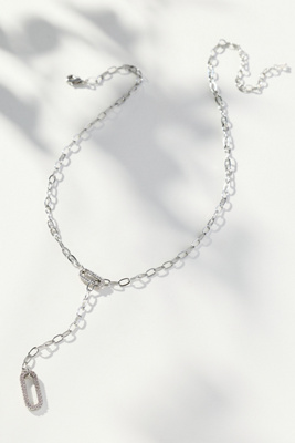By Anthropologie Lariat Chain Necklace In Metallic