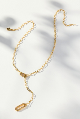 By Anthropologie Lariat Chain Necklace In Gold