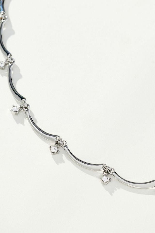 Crystal Scallop Necklace #1