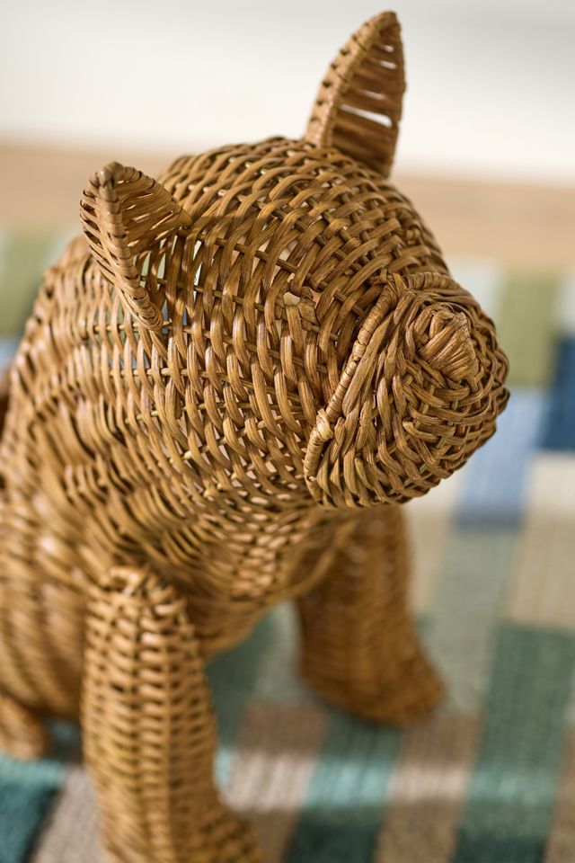 Frenchie Woven Wicker Basket #1