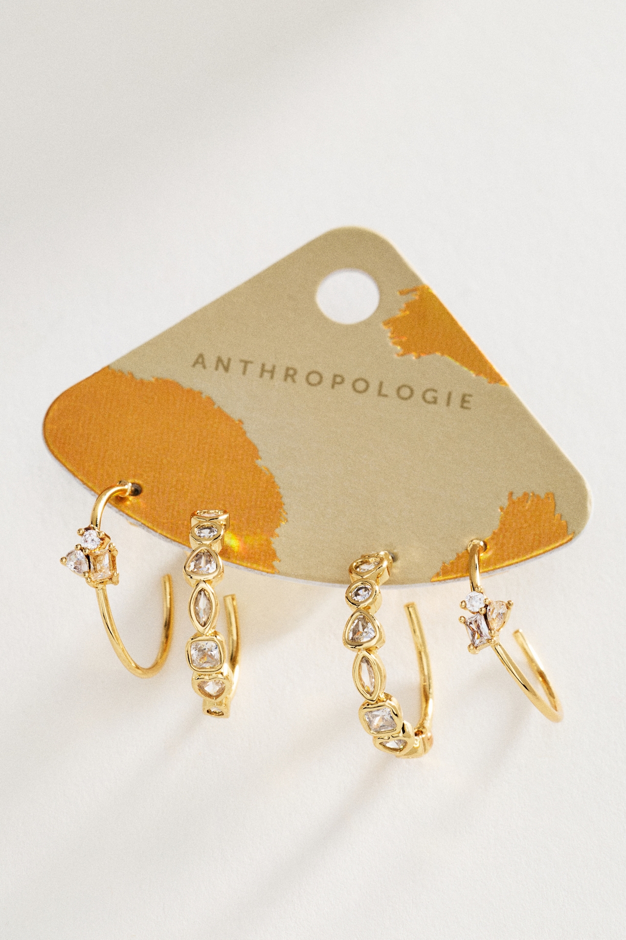 Glam Crystal Hoops, Set of 2