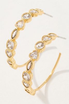 Boucles d'oreilles créoles en cristal mixte
