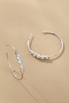 Crystal Large Hoop Earrings