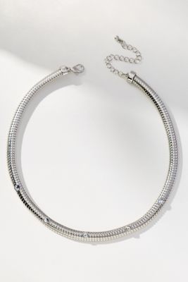 Thick Crystal Collar Necklace