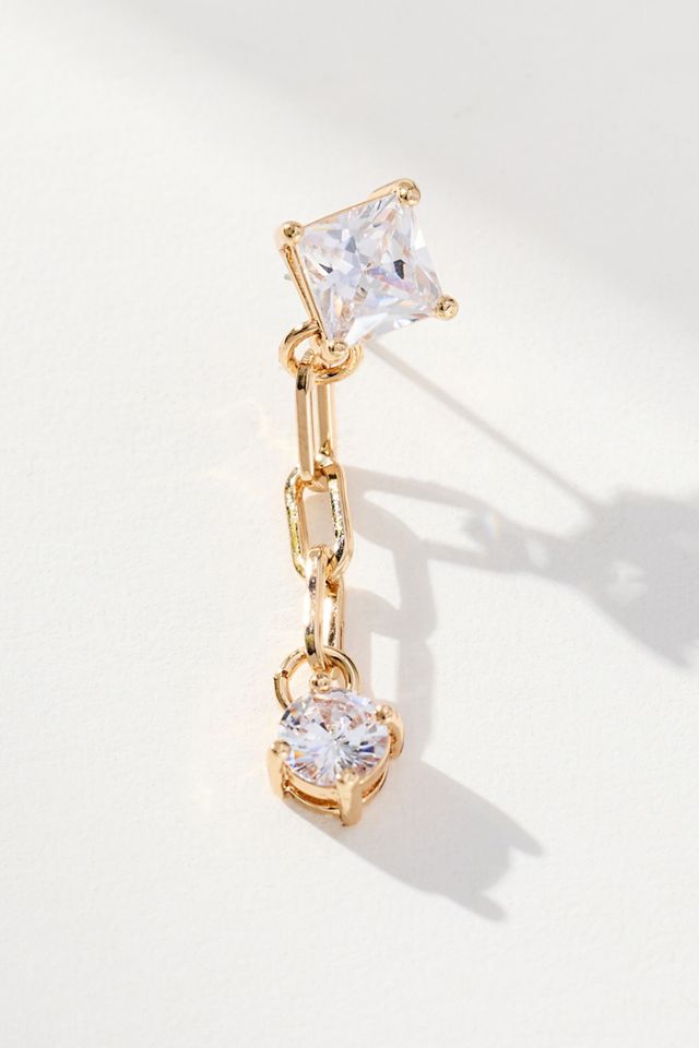 Crystal Chain Drop Earrings #1