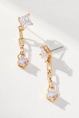 Crystal Chain Drop Earrings