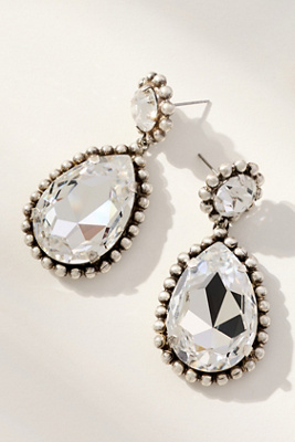 Epona Valley Palacio Crystal Drop Earrings In Silver