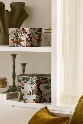 Round Fabric Storage Box, Set of 2