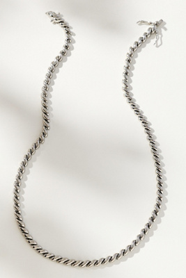 By Anthropologie Pavé Rope Necklace In Silver