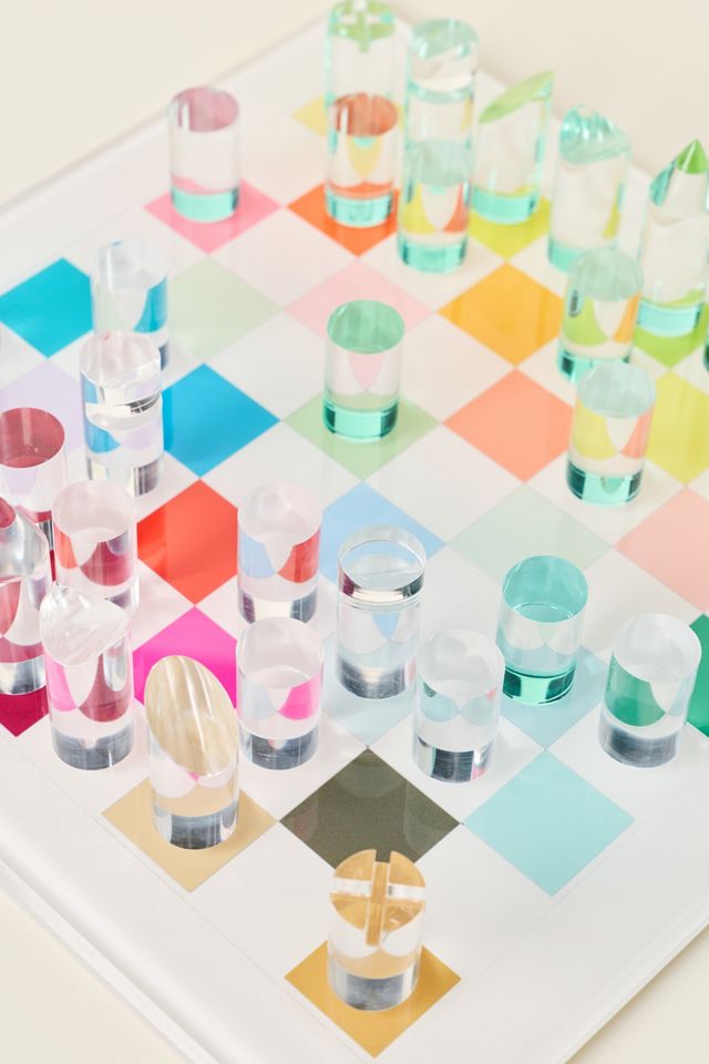 Nicolette Mayer Acrylic Chess Board Game #1