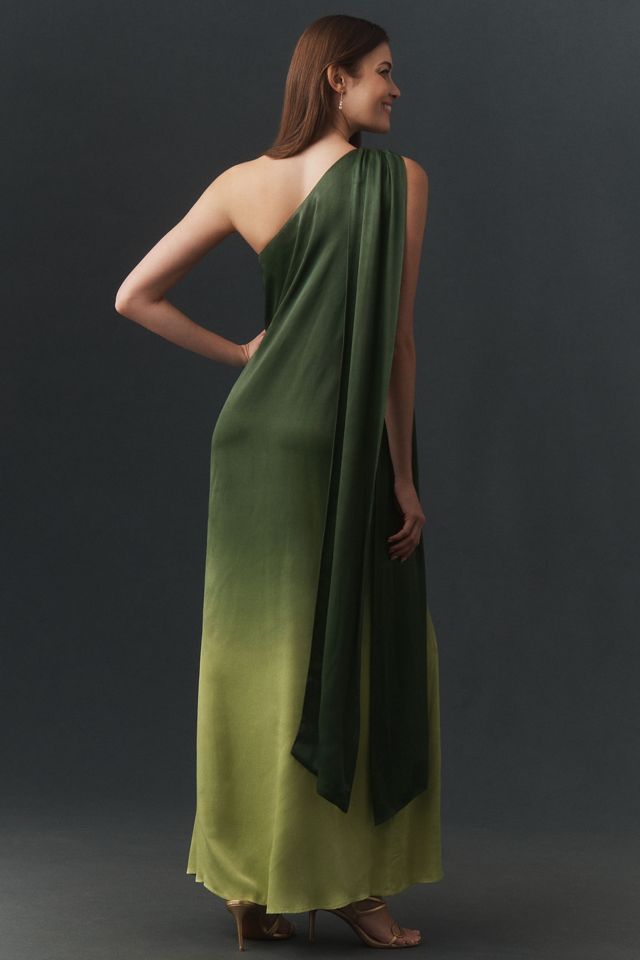 DIARRABLU Raya Long-Sleeve One-Shoulder Maxi Dress #1