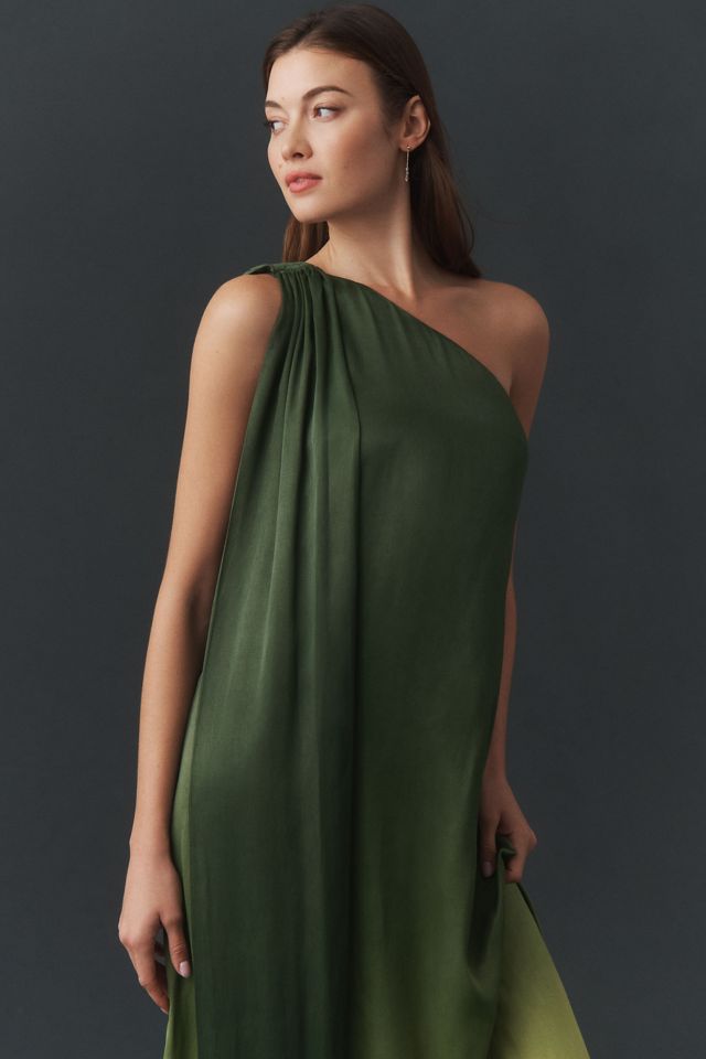 DIARRABLU Raya Long-Sleeve One-Shoulder Maxi Dress #2