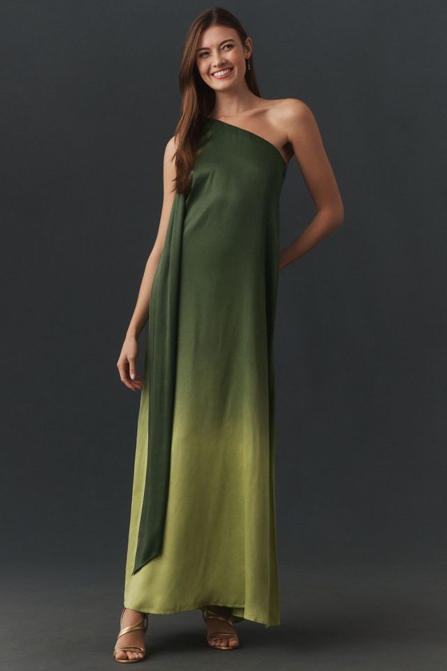 DIARRABLU Raya Long-Sleeve One-Shoulder Maxi Dress #3