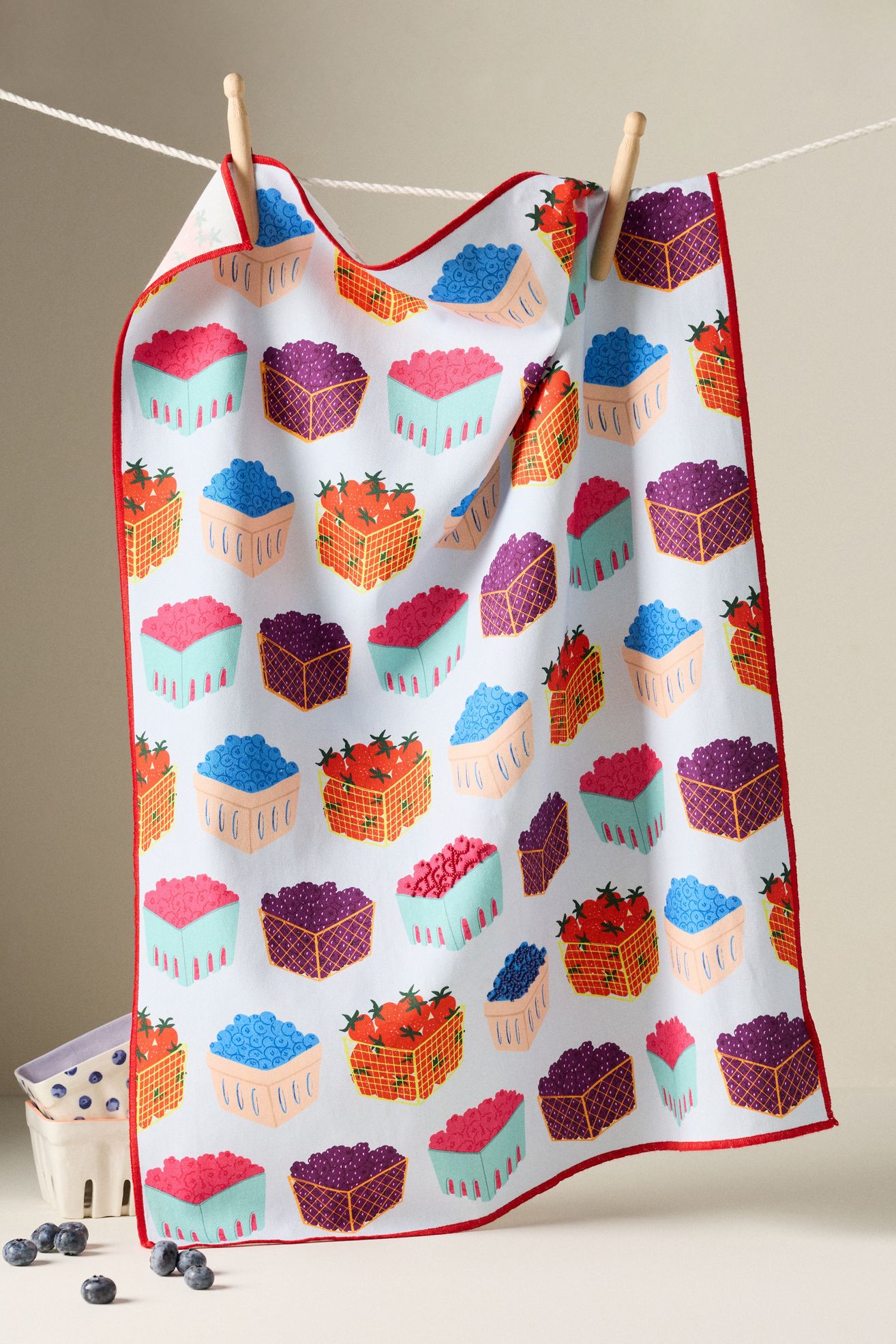 Jenny Koland Berry Basket Dish Towel - Multi, One Size