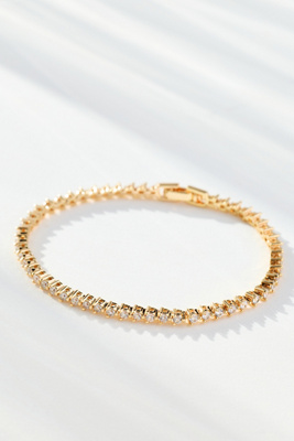By Anthropologie Solo Delicate Tennis Bracelet In Burgundy