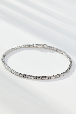 By Anthropologie Crystal Tennis Bracelet In Burgundy