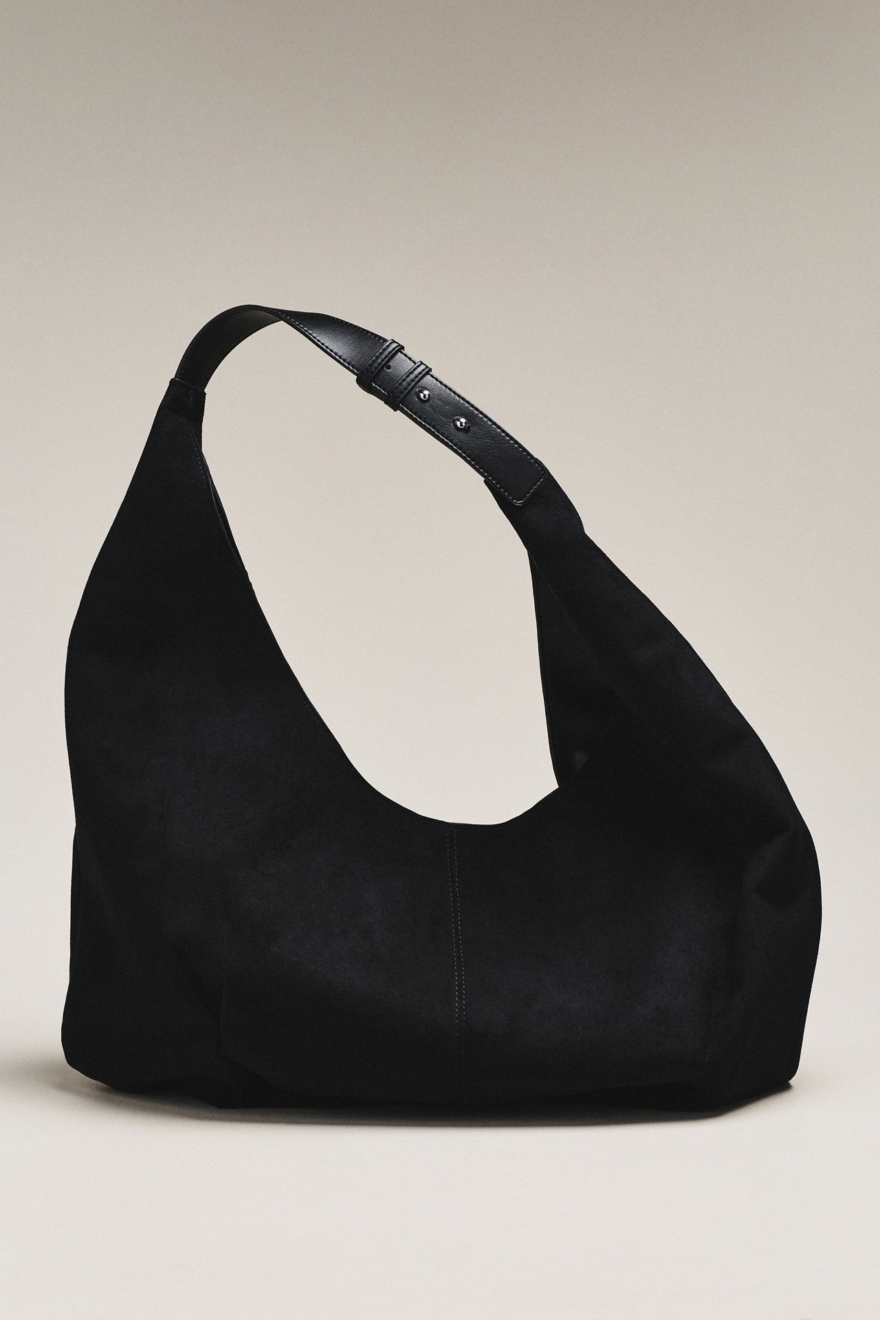 Large Faux-Suede Slouchy Tote