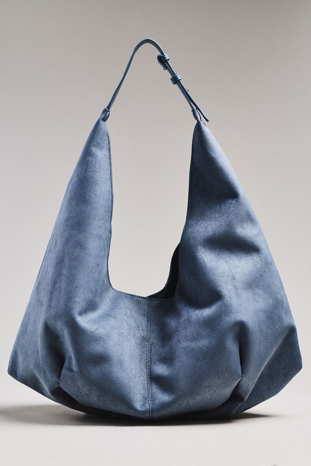 Large Faux-Suede Slouchy Tote #1