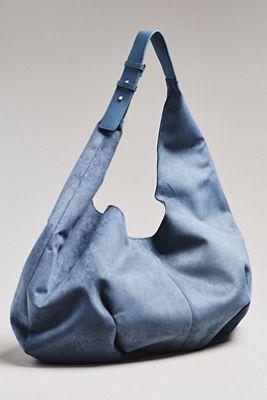 Large Faux-Suede Slouchy Tote