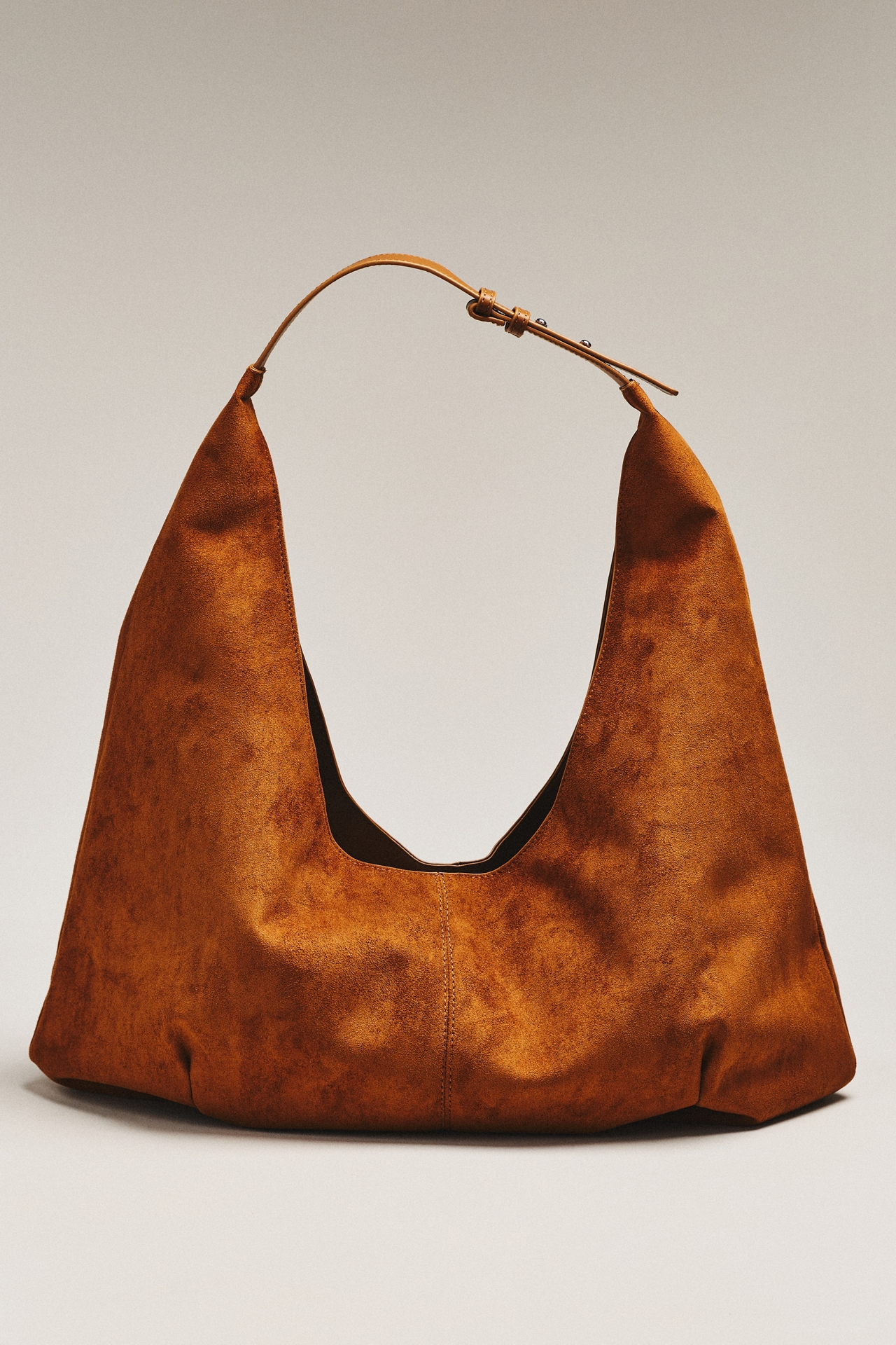 Large Faux-Suede Slouchy Tote