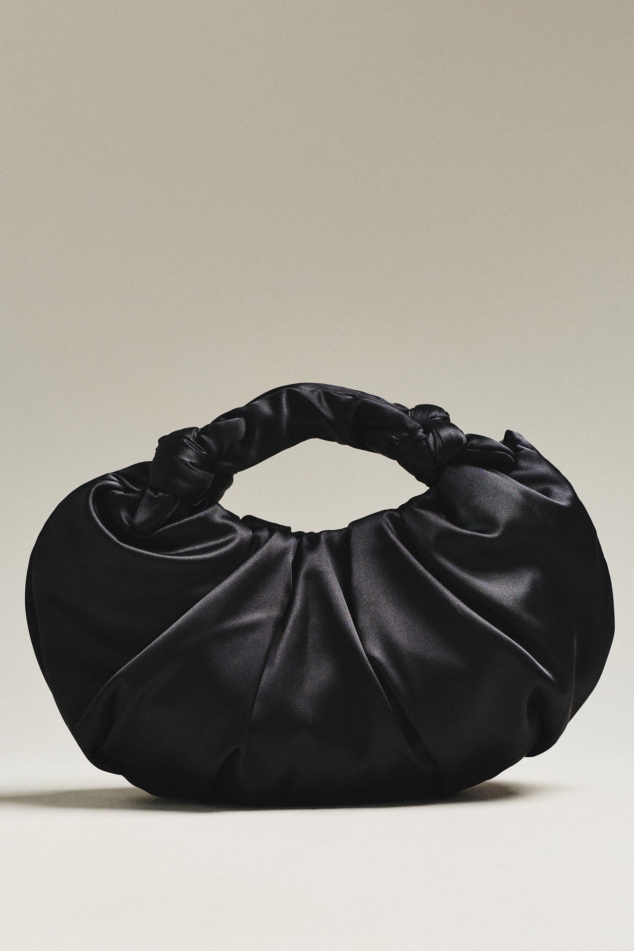 Slouchy Satin Knotted Bag