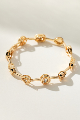 By Anthropologie Link Tennis Bracelet In Gold