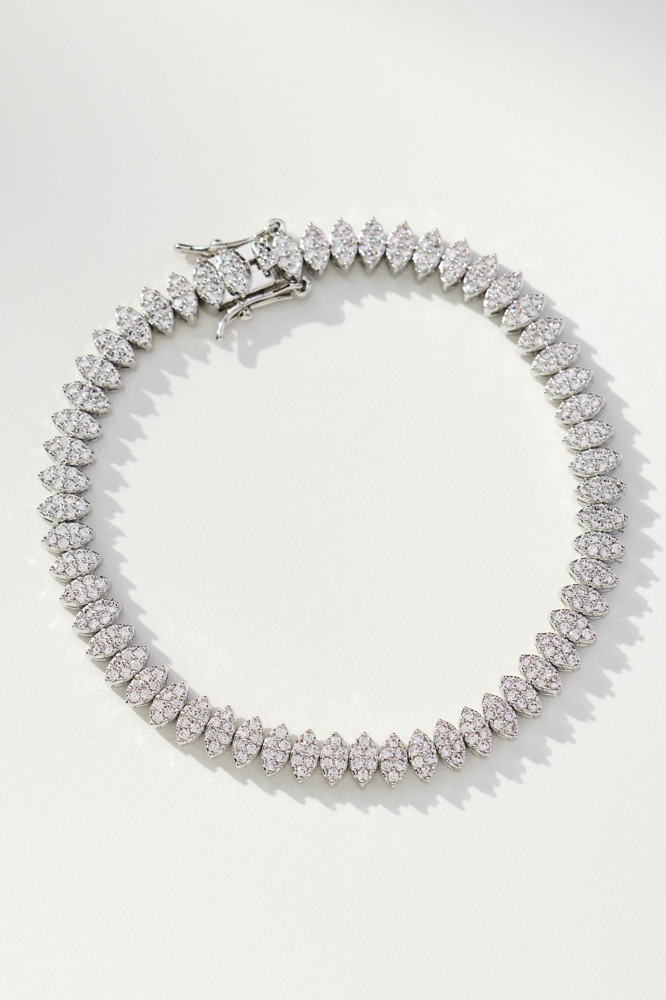 By Anthropologie Oval Tennis Bracelet - Silver, Standard