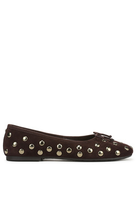 Sam Edelman Alie Studded Ballet Flats In Brown