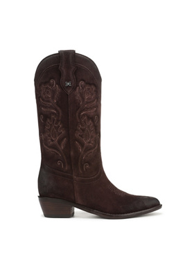 Sam Edelman Rue Western Boots In Brown