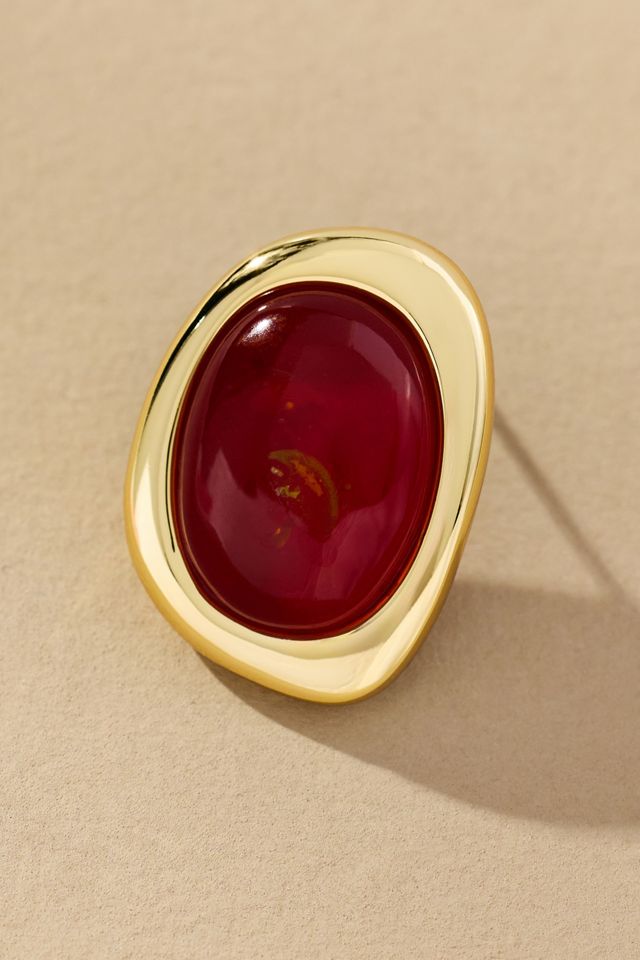 Luv Aj The Amber Honey Resin Stud Earrings #1