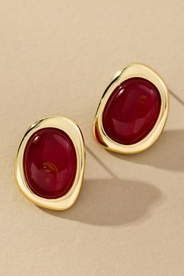 Luv Aj The Amber Honey Resin Stud Earrings