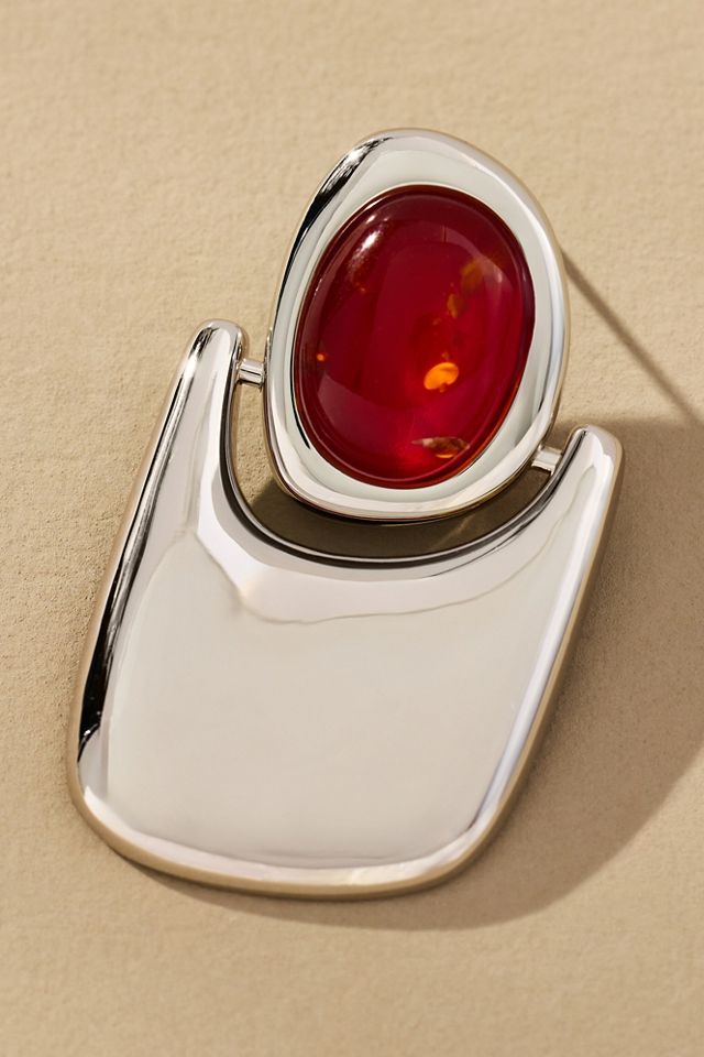 Luv Aj The Amber Honey Resin Statement Earrings #1