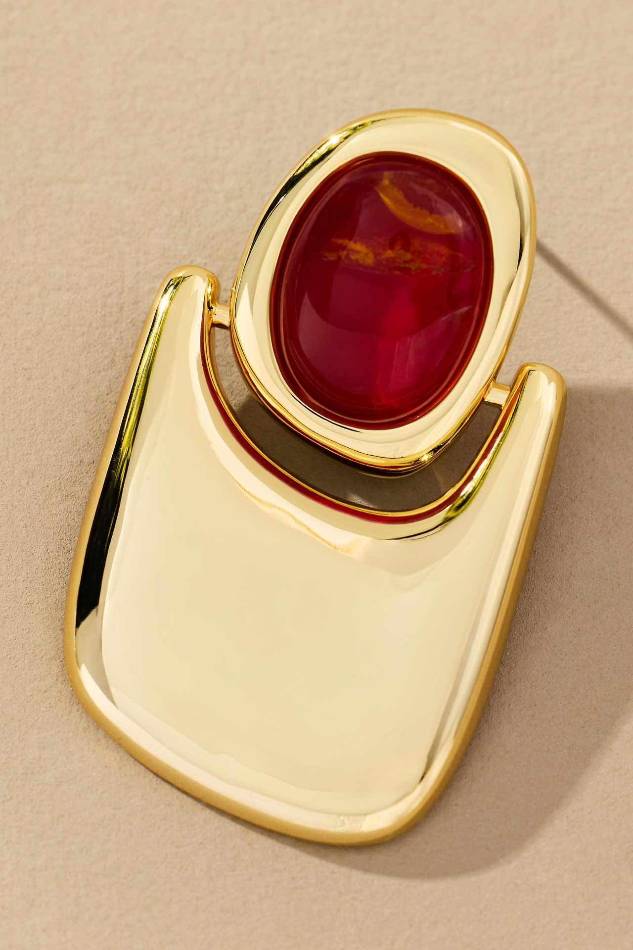 Luv Aj The Amber Honey Resin Statement Earrings