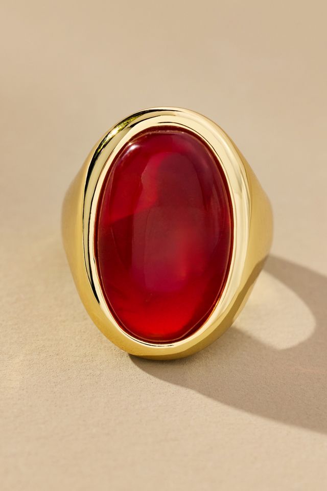 Luv Aj The Amber Honey Resin Statement Ring #1
