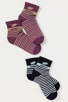 Karhu X Anthropologie Striped Crew Socks, Set Of 2 In Multi