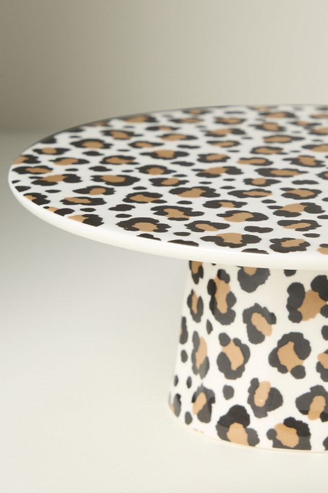 Chintzware Leopard Stoneware Cake Stand | Anthropologie