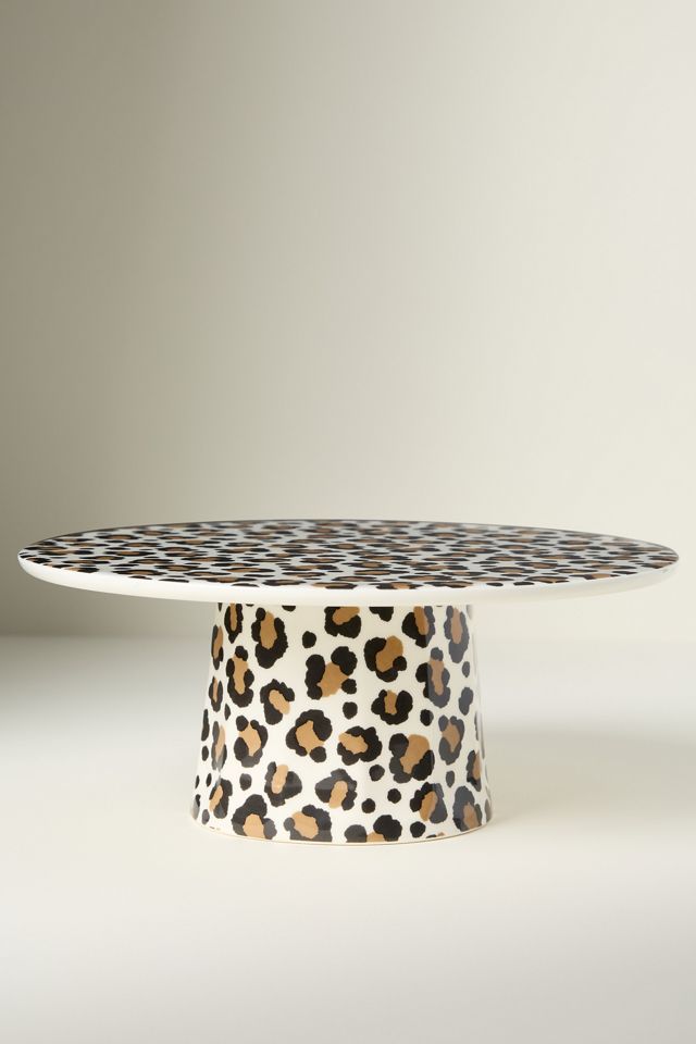 Chintzware Leopard Stoneware Cake Stand #1