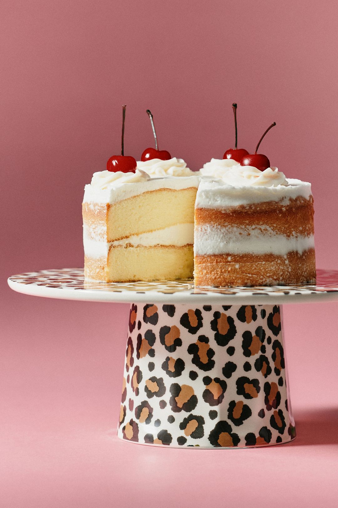 Chintzware Leopard Stoneware Cake Stand - Leopard, One Size