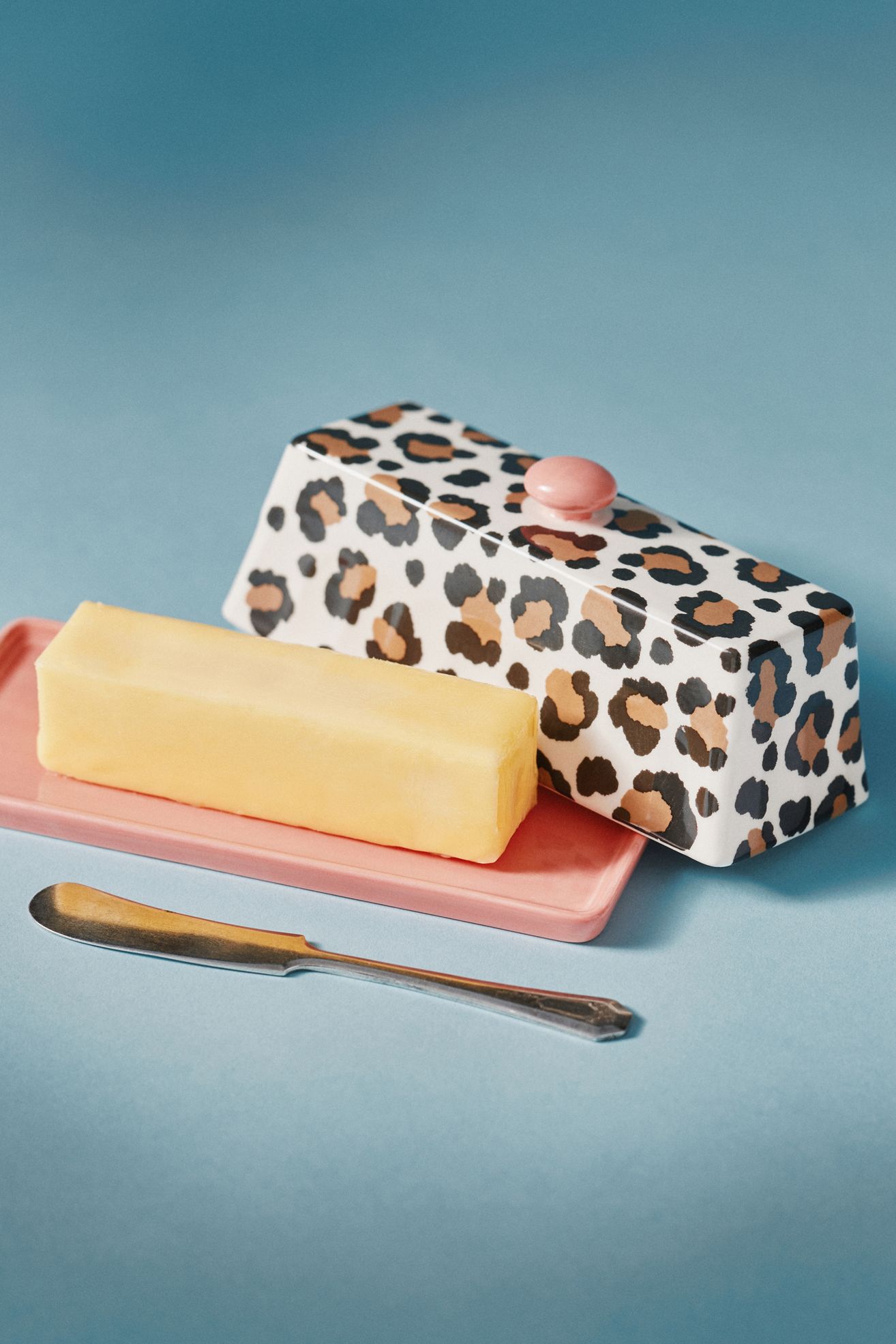 Chintzware Leopard Stoneware Butter Dish - Leopard, Standard, One Size